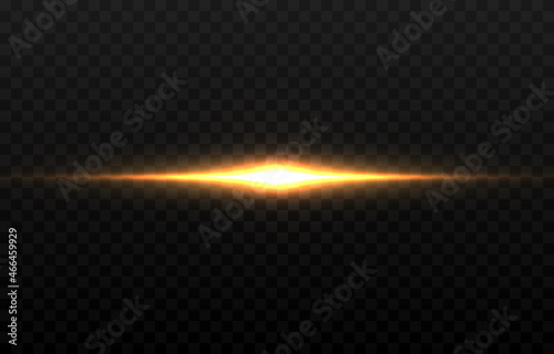 Vector glowing line. Horizontal glowing line png, magic glow, neon light, line of light. Explosion, the beginning of the explosion.