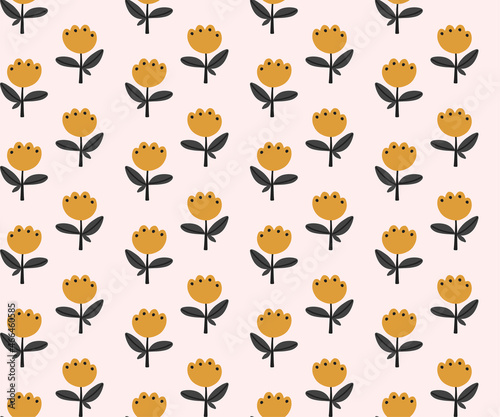 Seamless patterns in floral style.Vector illustration