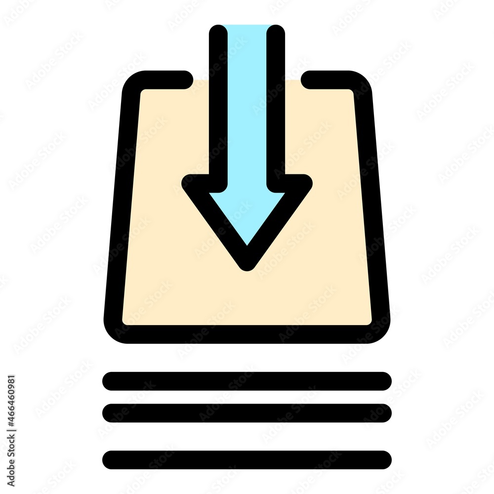 Absorbent material icon. Outline absorbent material vector icon color flat isolated Absorbent material icon. Outline absorbent material vector icon color flat isolated
