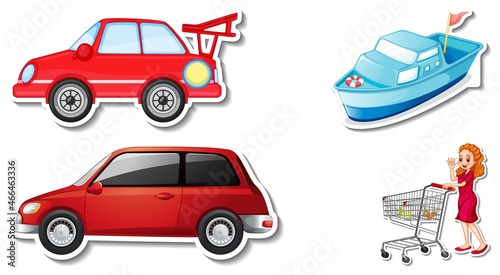 Random stickers with transportable vehicle objects