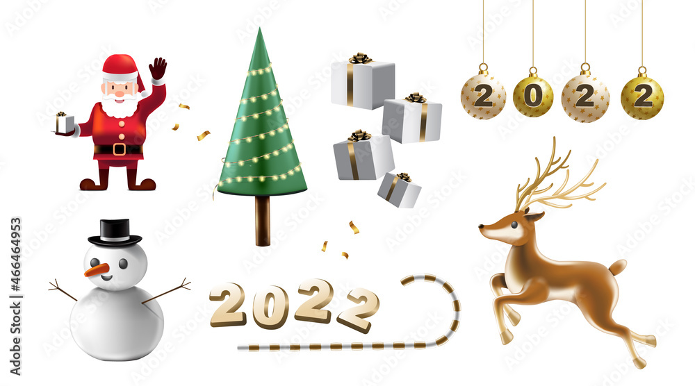 Merry Christmas and happy new year with decoration for christmas festival.