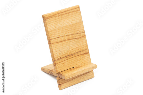 Wooden Phone Holder isolated above white background