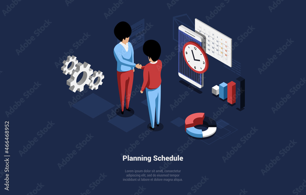 Design Rationale Cartoon Conceptual Design In Cartoon 3D Syle. Vector Illustration, Isometric ...