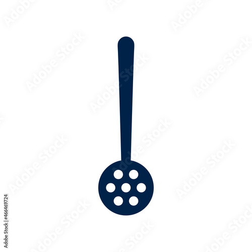 Skimmer icon. Slotted Spoon pictogram isolated on white, color, transparent background. Vector icon shape. Skimmer simple symbol sign of utensil.