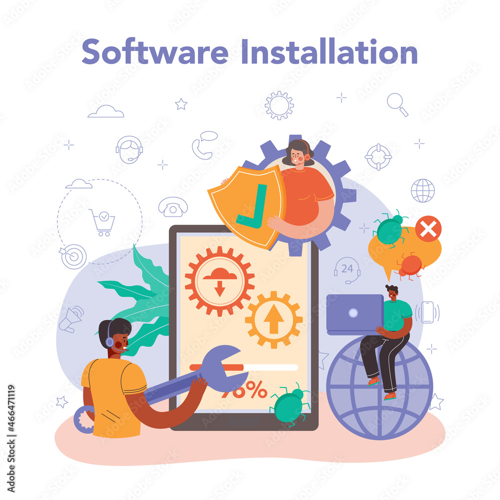 Technical support concept. Idea of customer service. Consultant help