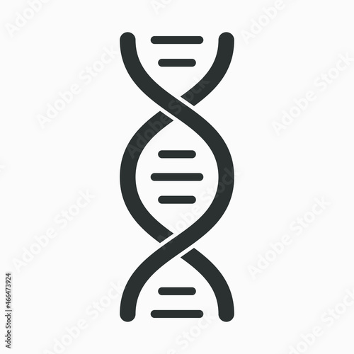 DNA vector icon isolated on white background.