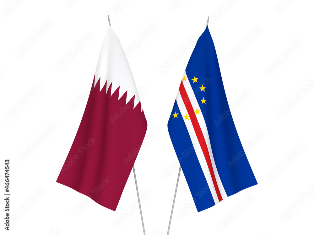 Qatar and Republic of Cabo Verde flags
