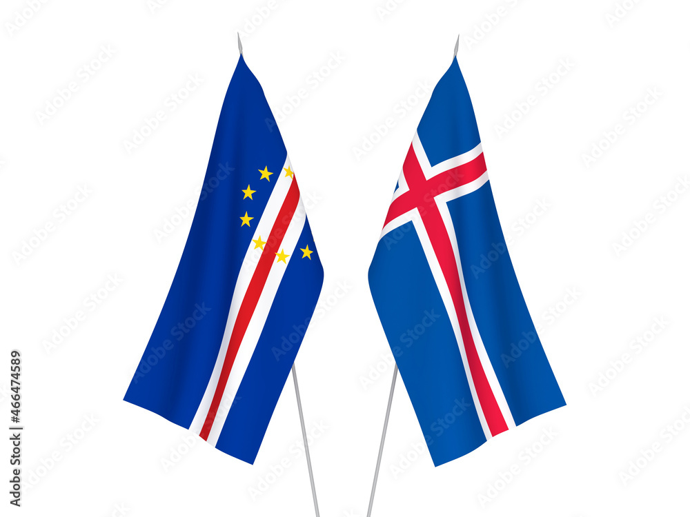 Iceland and Republic of Cabo Verde flags