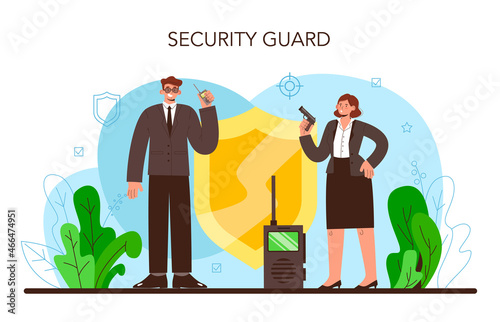 Bodyguard. Surveillance and ptrotection of a customer or an object