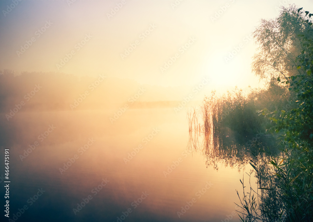 Fototapeta premium Sunrise Over a Silent Lake