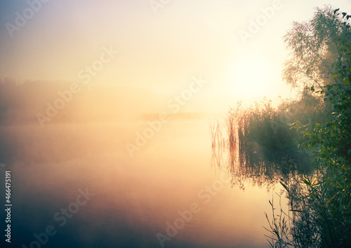 Sunrise Over a Silent Lake