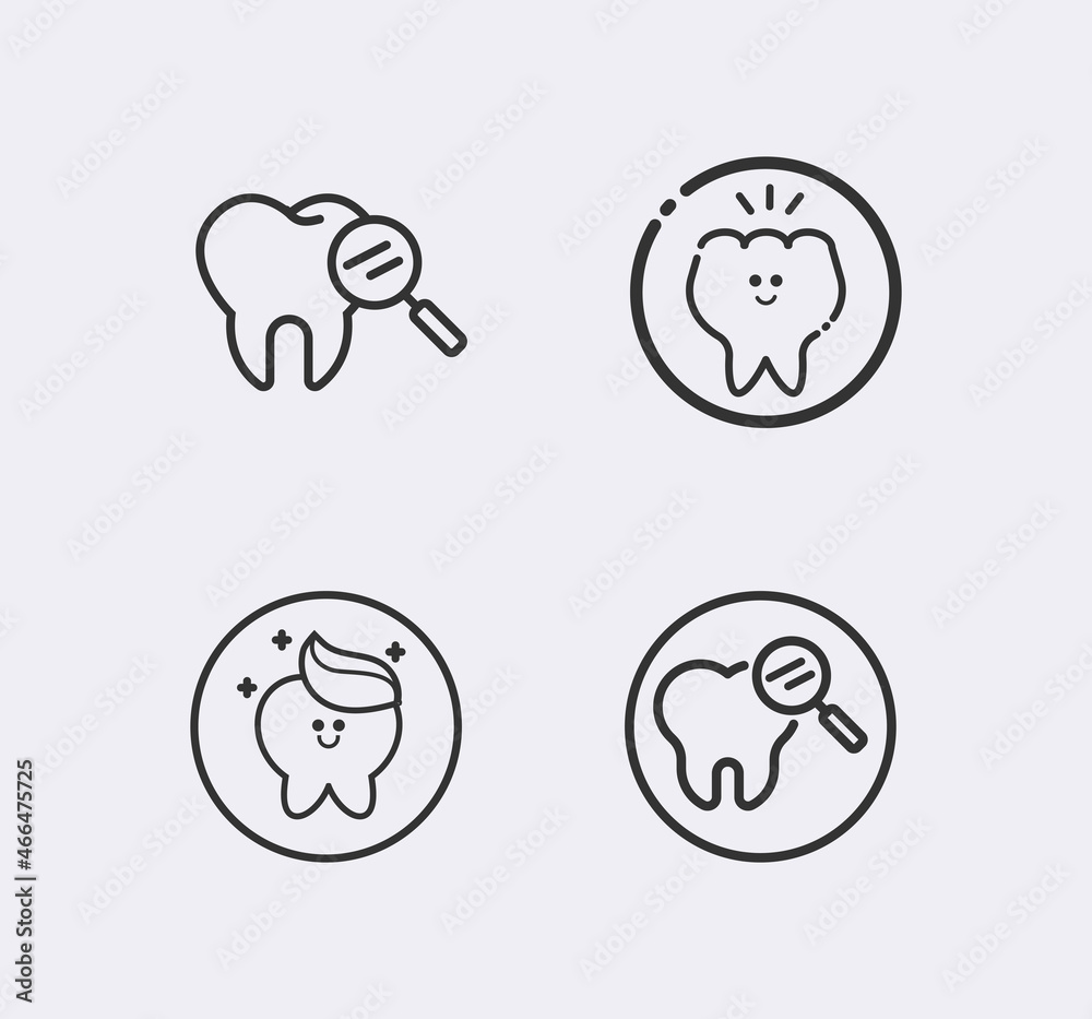 Dental clinic. Tooth icon dental clinic