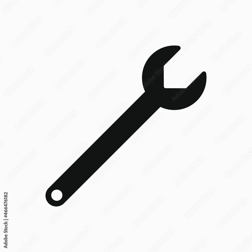 Wrench vector icon isolated on white background. Repair tool symbol. Wrench vector icon isolated on white background. Repair tool symbol.