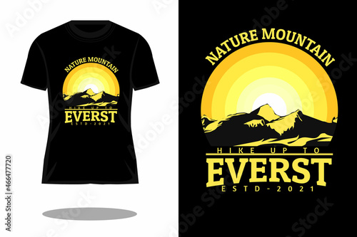 hike up to everest silhouette t shirt design