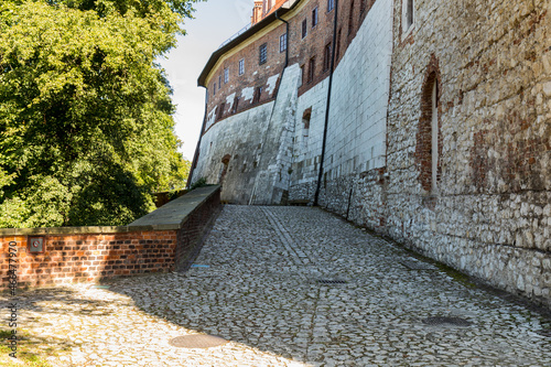 Fototapeta Naklejka Na Ścianę i Meble -  Defensive walls of the ancient castle.