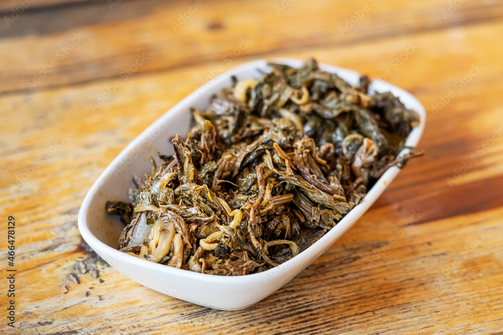 Aveluk pickled herb salad according to the traditional Armenian recipe Aveluk pickled herb salad according to the traditional Armenian recipe