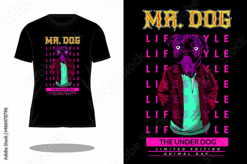 mister dog street wear t shirt design