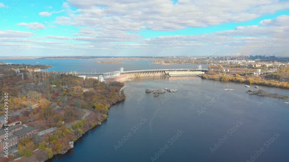 River hydroelectric dam rocks in water River hydroelectric dam rocks in water