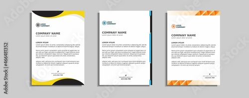 modern corporate letterhead template design