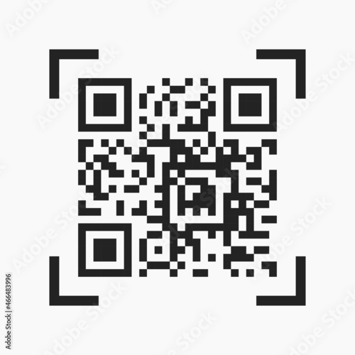 unique qr code isolated on white back