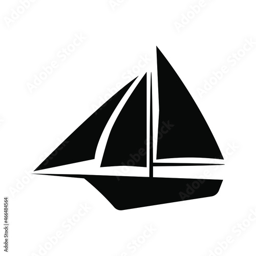 Fototapeta Naklejka Na Ścianę i Meble -  Sailboat icon vector. yacht illustration sign. sailing ship symbol. sailfish logo.