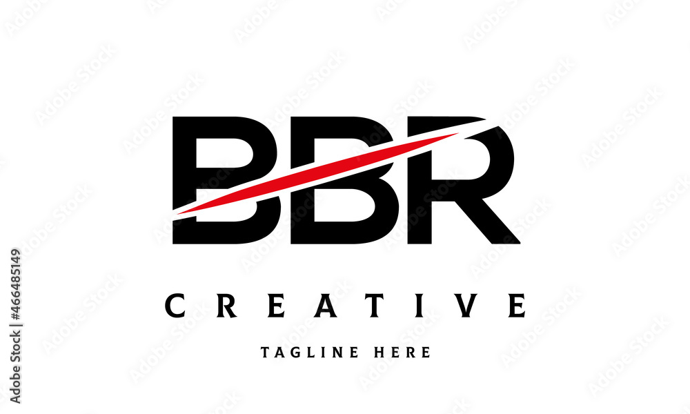 Fototapeta premium BBR creative cut three latter logo