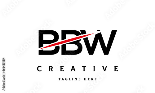 BBW creative cut three latter logo