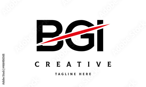 BGI creative cut three latter logo