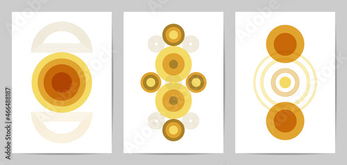 Trendy set, Abstract wall arts vector. Modern Poster Art. Design for wall framed prints, canvas poster, artwork as postcard or brochure.Vector illustration.
