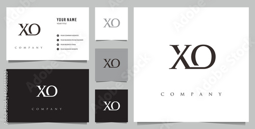 initial XO logo and business card