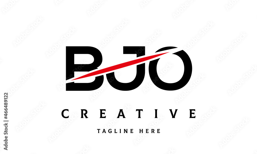 BJO creative cut three latter logo