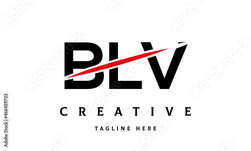 BLV creative cut three latter logo