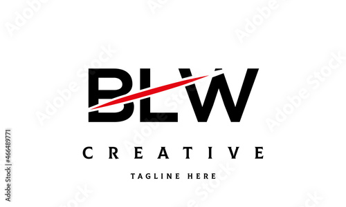 BLW creative cut three latter logo