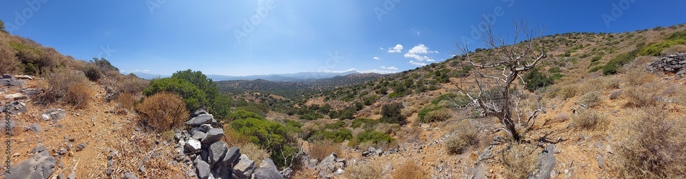 Dry mountainous landscape of crete 