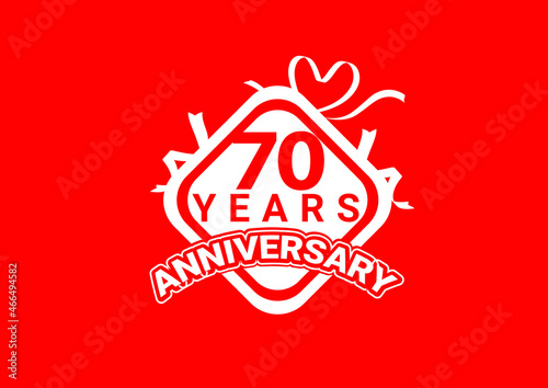 70 years anniversary celebration logo and icon design