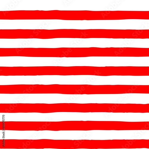 horizontal red stripes, geometric seamless lines on white background