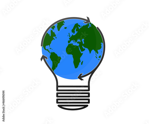 Sustainable energy saving concepts, Renewable energy, Green ecology and environmental protection concept. editable vector.

