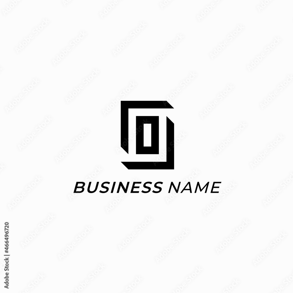 design logo creative letter S and square Stock Vector | Adobe Stock