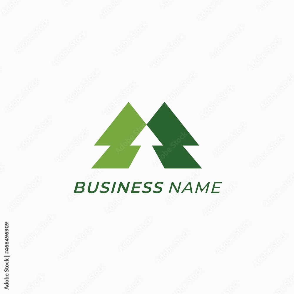 design logo creative pine tree