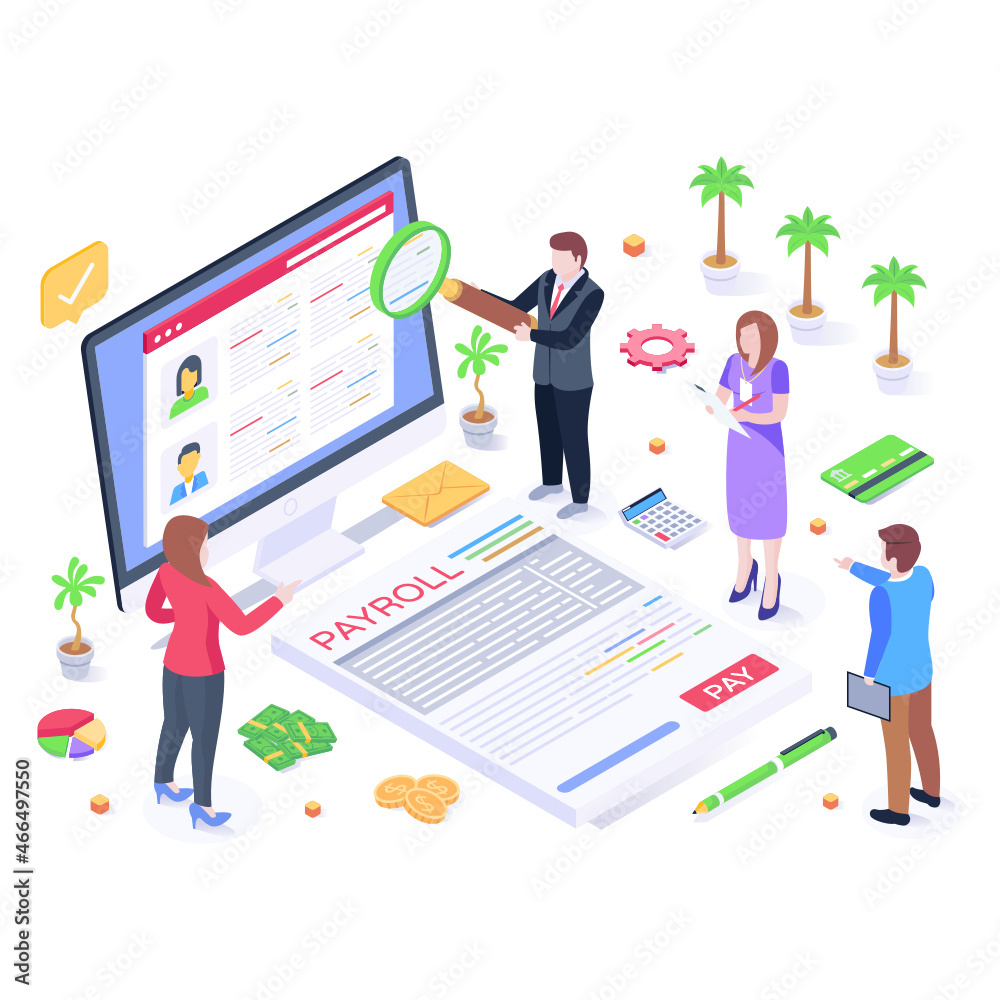 Obraz premium Payroll Software 