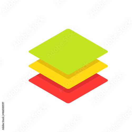 Three layers icon. Clipart image isolated on white background