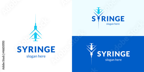 Elegant syringe logo