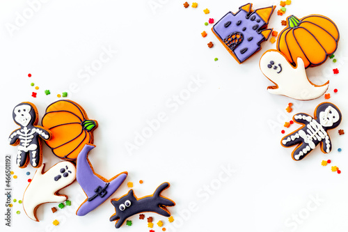 Halloween party cookies and sweets with decoration