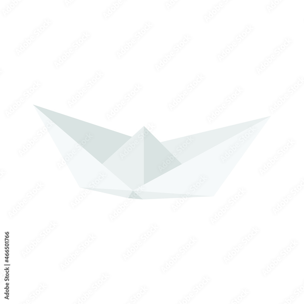 Flat Paper Boat Origami Ship Toy Vector Design Illustration Flat Paper Boat Origami Ship Toy Vector Design Illustration