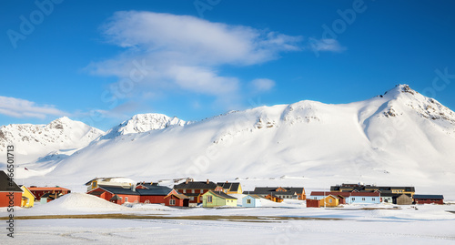 The small town of Ny Alesund in Svalbard. This is the most northerly civilian settlement in the world and has 16 permanent arctic research stations