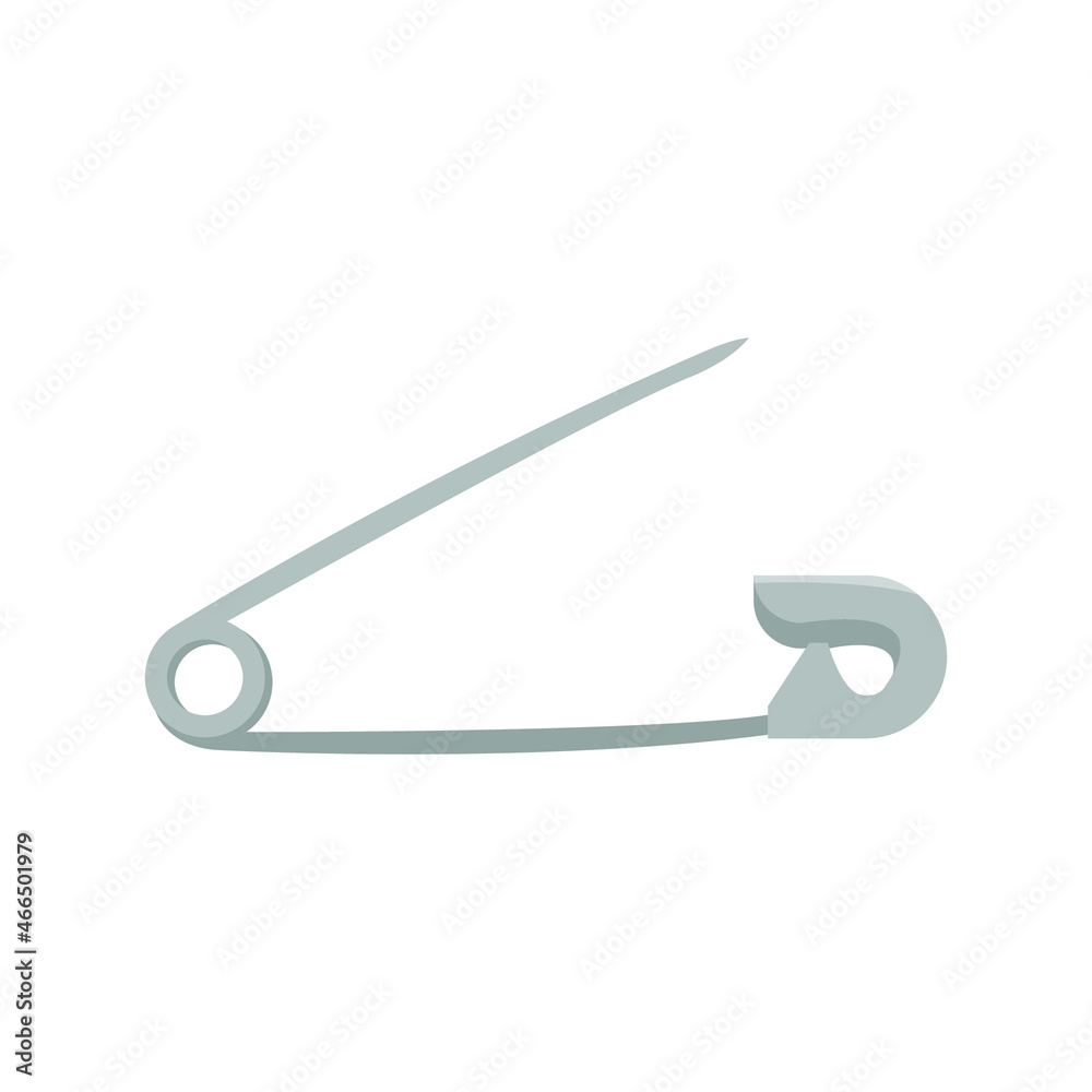 Flat Pin Safety Sewing Vector Design Illustration Flat Pin Safety Sewing Vector Design Illustration