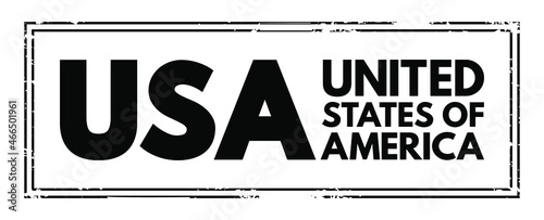 USA - United States of America acronym, concept background