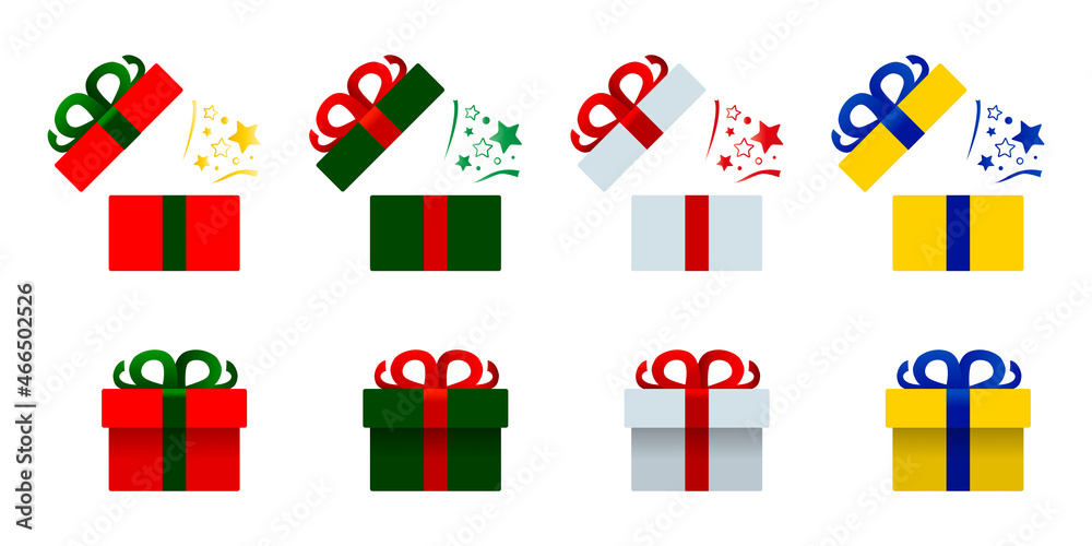 プレゼントボックス 箱 サプライズのベクターアイコンイラスト素材 Stock Vector Adobe Stock