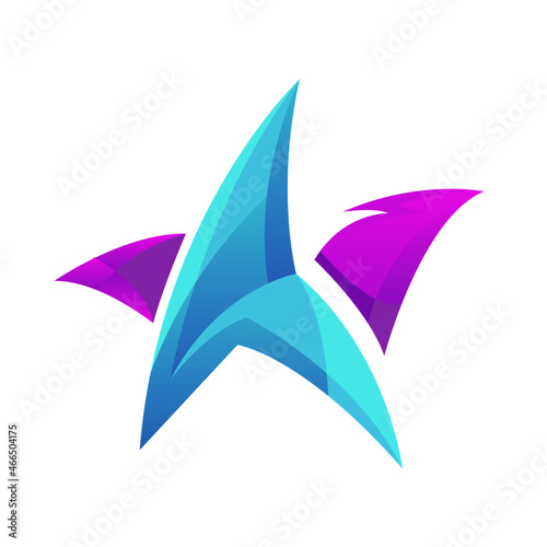 Abstract Color Star Logo Symbol