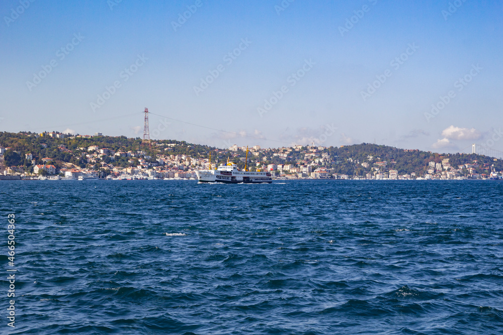 Beautiful view of the sea and landscapes of Istanbul in summer